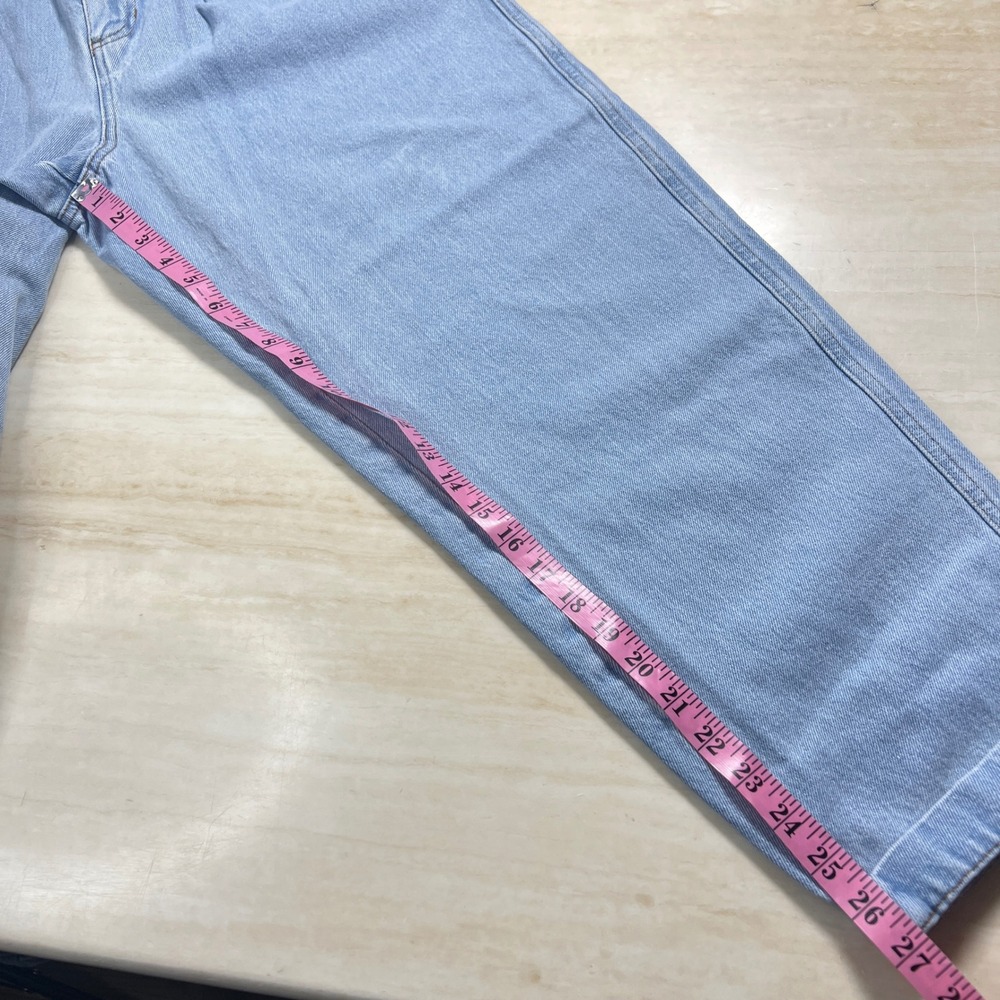 BDG Urban Outfitters Drew Baggy Pleated Jeans Light Wash Elastic Waist W28 L32 - Picture 10 of 12